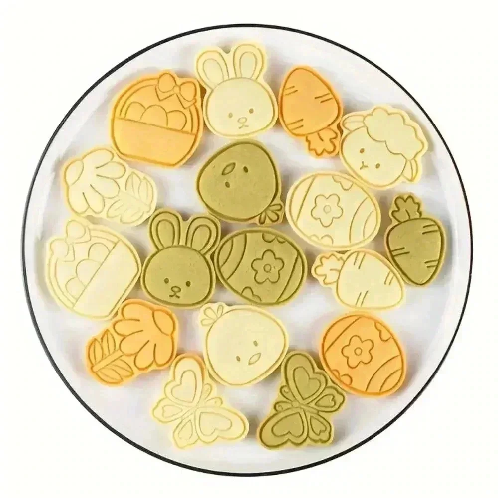 Cookie cutters with stamp spring shapes